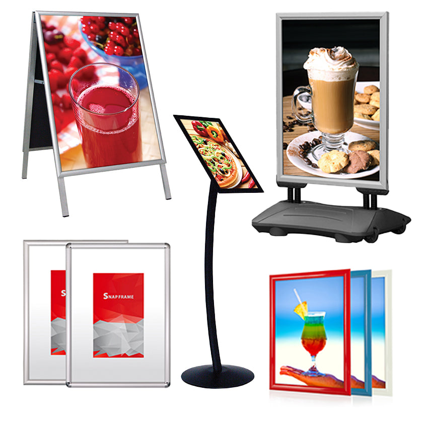 Displays & Informationssysteme – Effiziente Kommunikationslösungen für Unternehmen | Kundenstopper, Plakatsysteme & digitale Werbedisplays